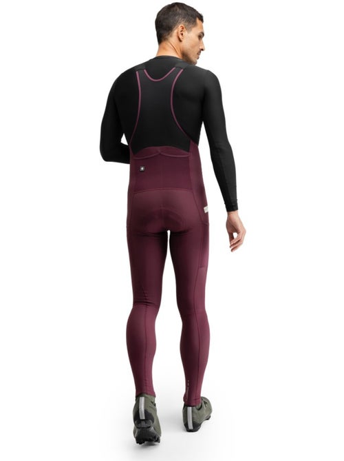 Cuissard long thermique cyclisme gravel homme cyclisme homme apalache burgundy - Kiabi
