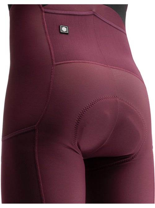 Cuissard long thermique cyclisme gravel homme cyclisme homme apalache burgundy - Kiabi