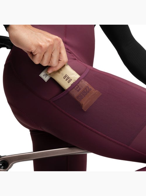 Cuissard long thermique cyclisme gravel homme cyclisme homme apalache burgundy - Kiabi