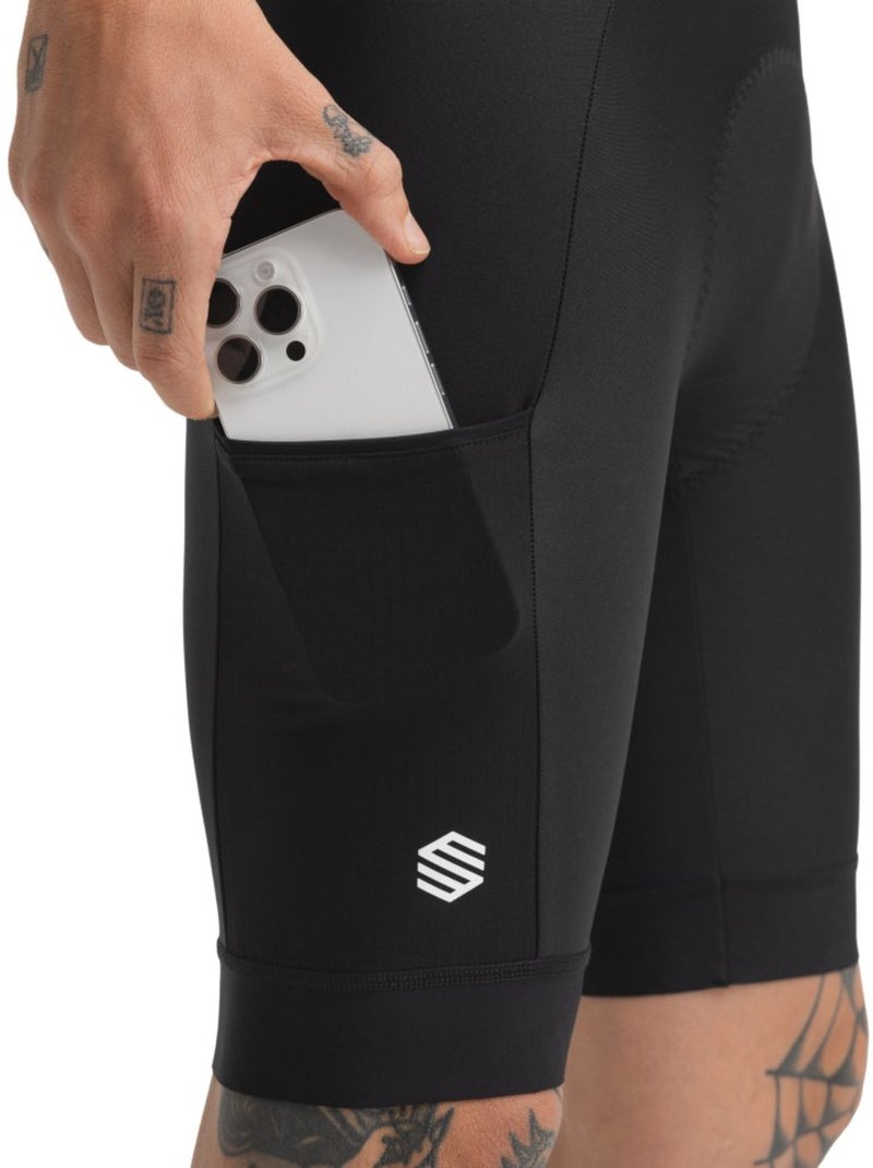 Cuissard sans bretelles cyclotourisme homme cyclisme homme tour Noir - Kiabi