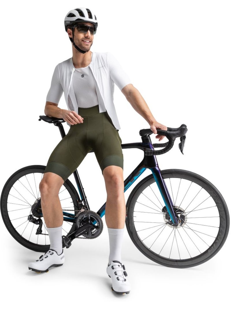 Cuissard vélo court en tissu recyclé homme cyclisme homme basil Vert - Kiabi