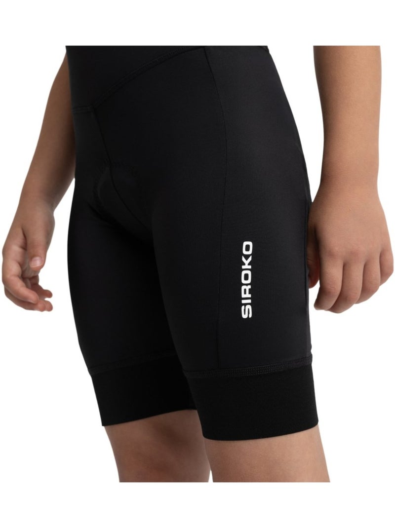 Cuissard vélo sans bretelles fille cyclisme enfants k-core racing Noir - Kiabi