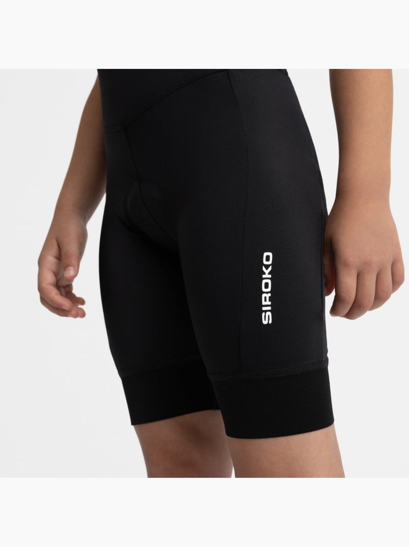 Cuissard vélo sans bretelles fille cyclisme enfants k-core racing Noir - Kiabi