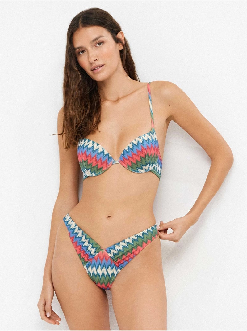 Culotte bikini brésilien coupe v Multicolore - Kiabi