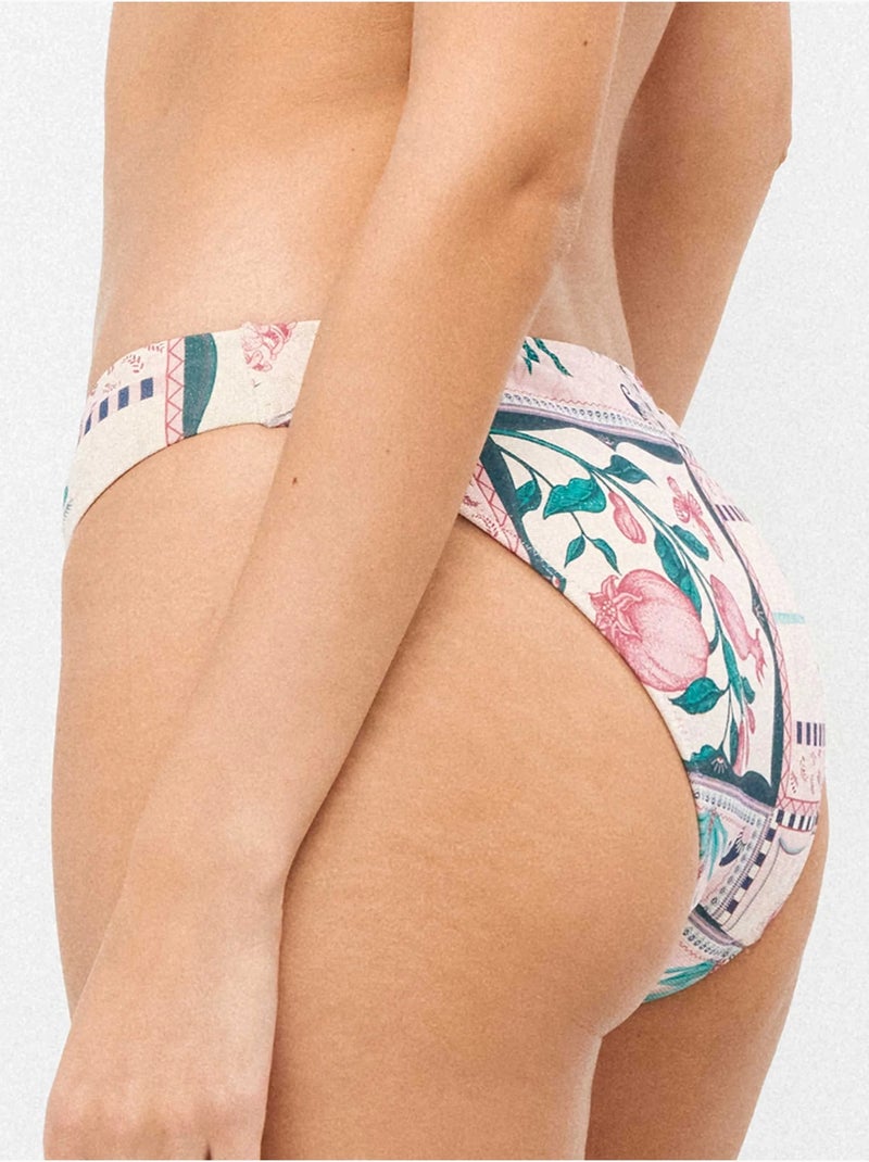 Culotte bikini imprimé mosaïque inspiration tropicale Multicolore - Kiabi