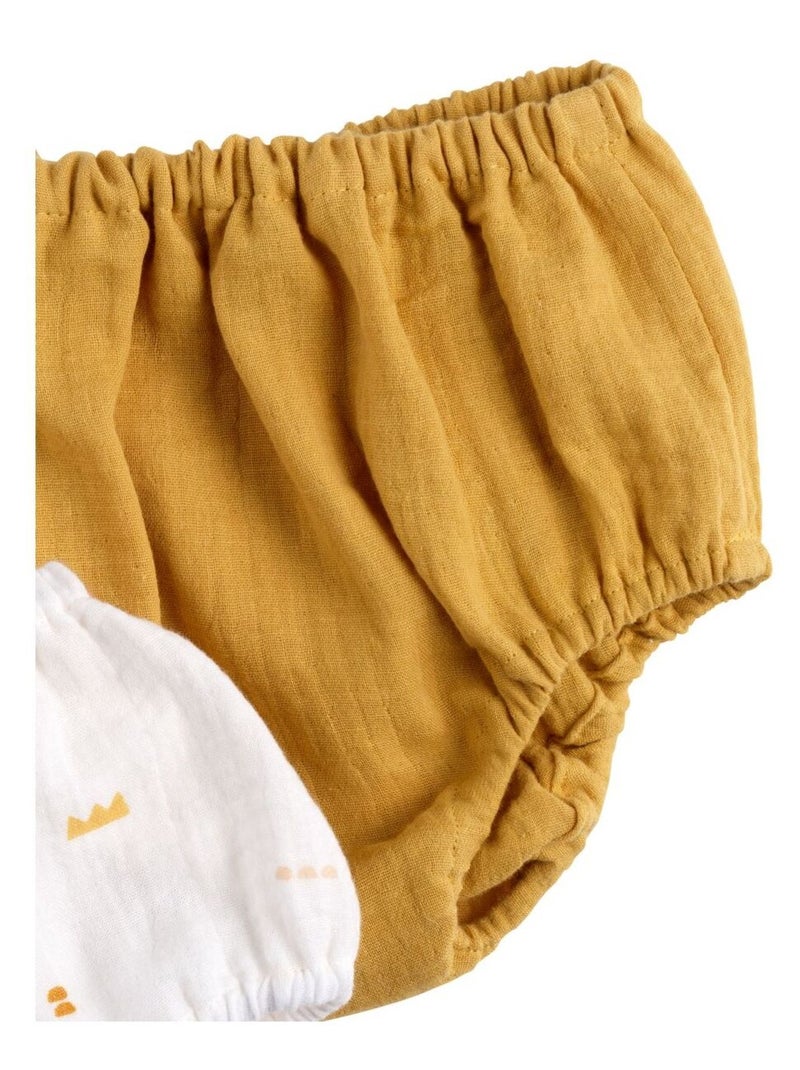 Culotte bloomer bébé en coton lot de 2 - sauthon Blanc Jaune - Kiabi