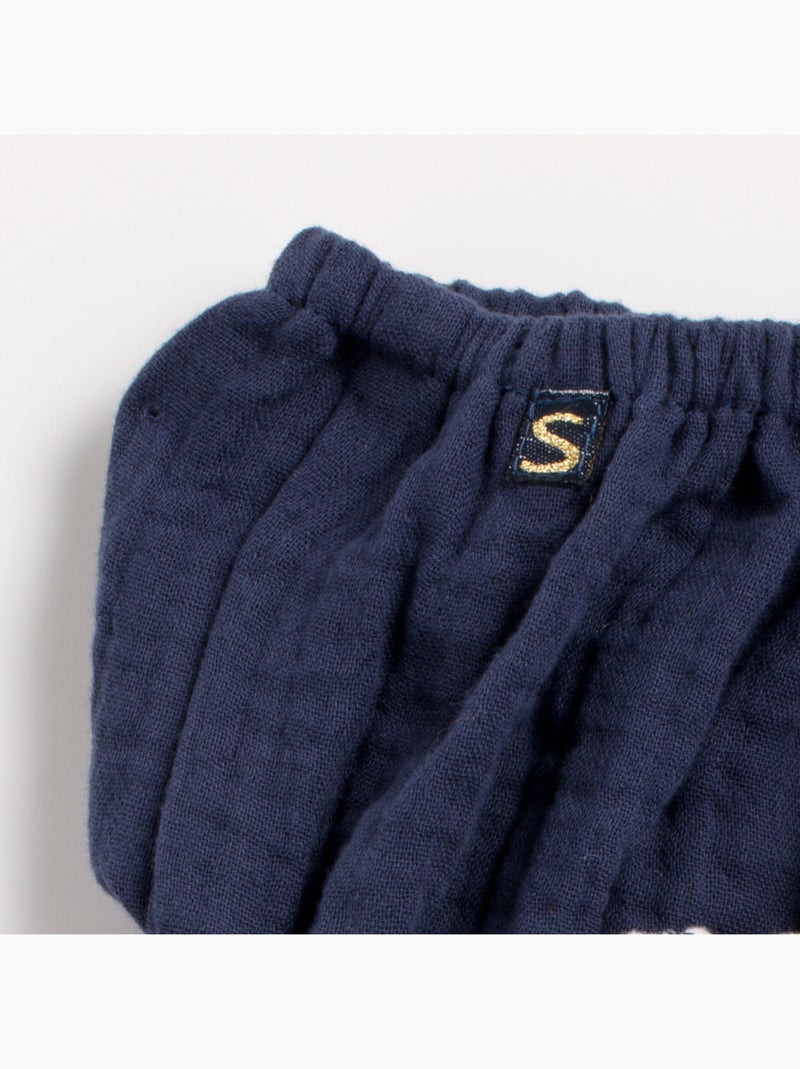 Culotte bloomer bébé en coton lot de 2 - sauthon Bleu Blanc - Kiabi