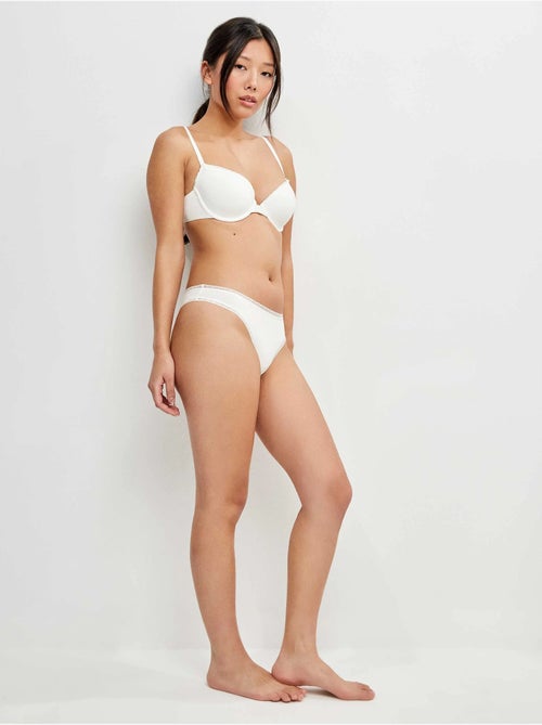 Culotte brésilienne avec galon de plumetis - Kiabi