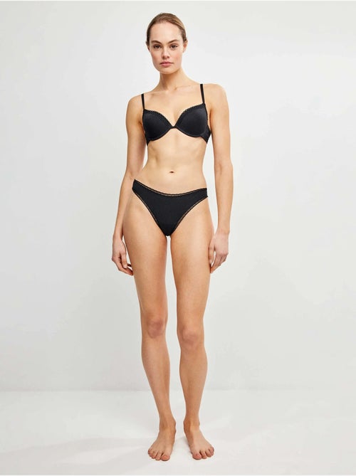Culotte brésilienne avec galon de plumetis - Kiabi