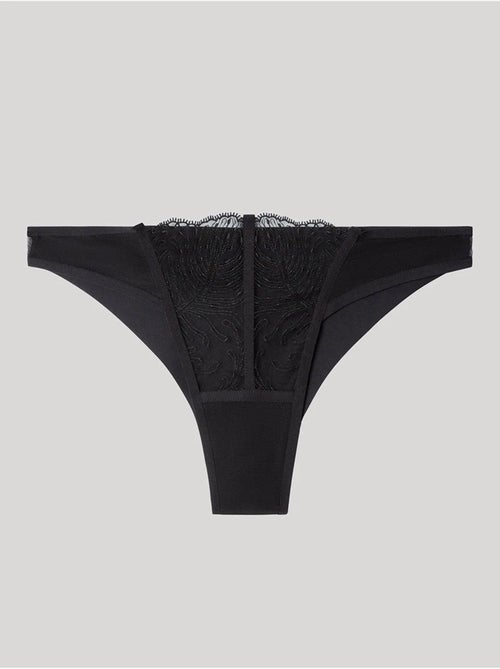 Culotte brésilienne en dentelle brodée - Kiabi