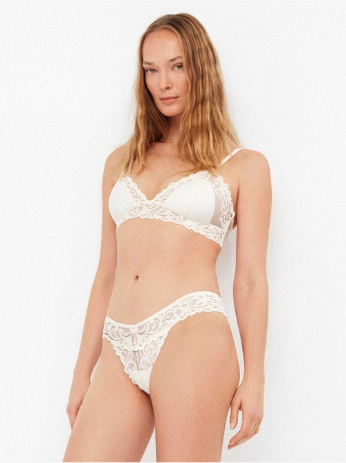 Culotte brésilienne en dentelle - Kiabi