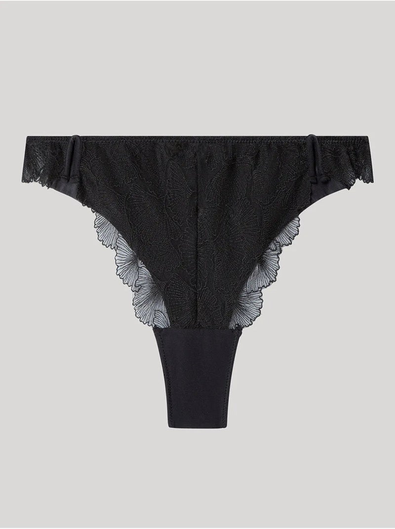 Culotte brésilienne en dentelle Noir - Kiabi