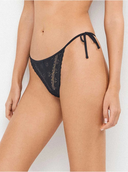 Culotte brésilienne noeuds dentelles - Kiabi