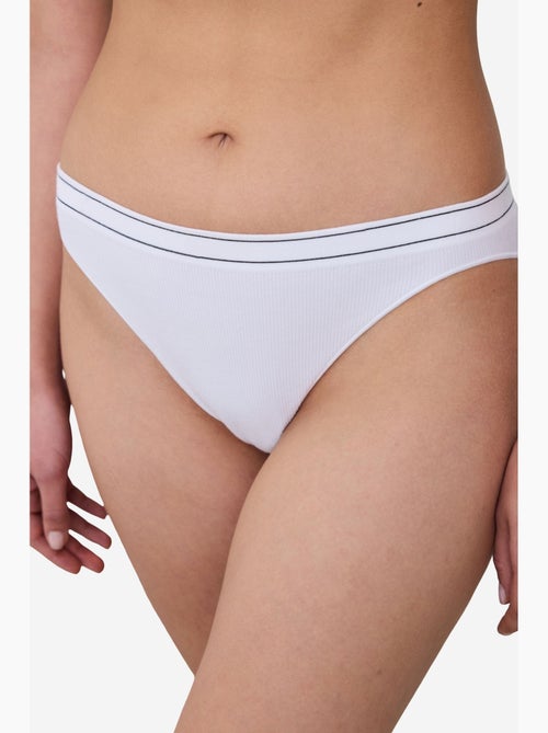 Culotte brésilienne sans coutures blanc cassé penti - Kiabi