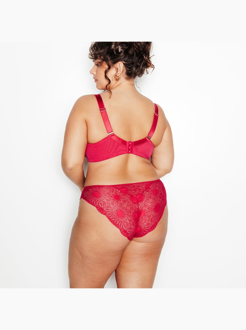 Culotte confort dentelle isma - rougegorge lingerie Rose - Kiabi
