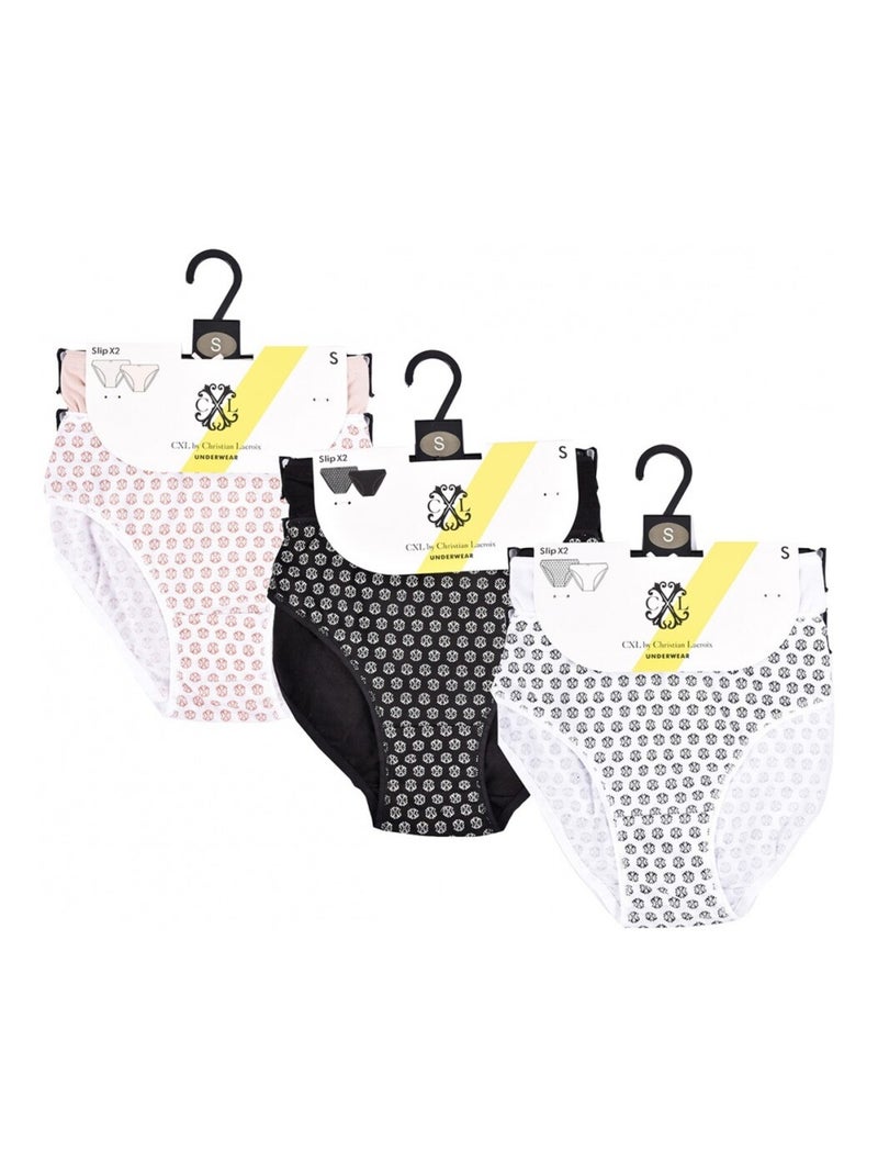 Culotte CXL By LACROIX X6 - Pack de 6 Noir Rose clair Gris - Kiabi