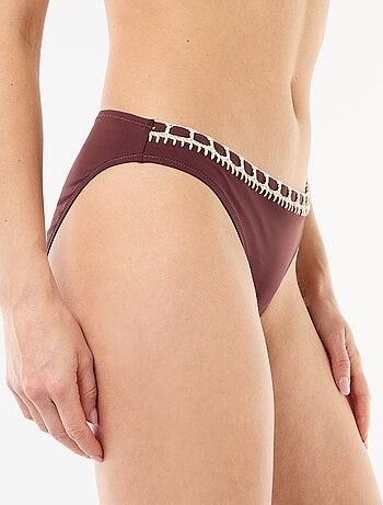 Culotte de bain avec bords macramé