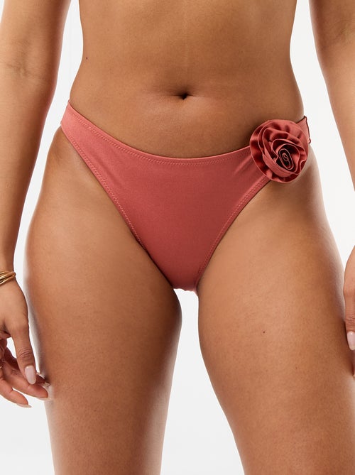 Culotte de bain avec fleur en relief - Kiabi