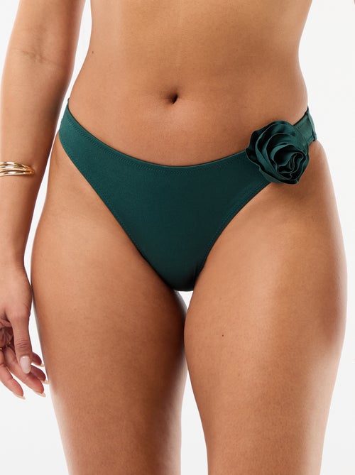 Culotte de bain avec fleur en relief - Kiabi