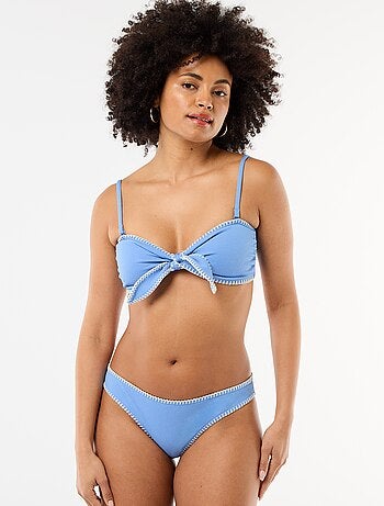 Culotte de bain avec surpiqûres contrastées