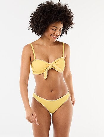 Culotte de bain avec surpiqûres contrastées