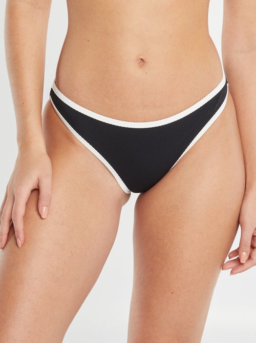 Culotte de bain bicolore en nid d'abeille - Kiabi