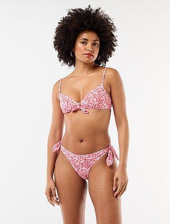 Culotte de bain fleurie avec noeuds