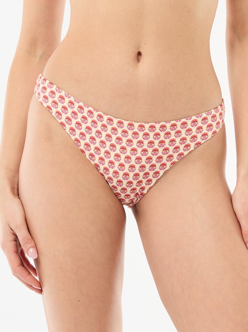 Culotte de bain imprimée réversible Rose - Kiabi