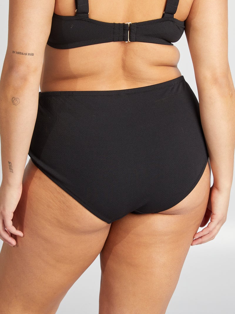Culotte de bain taille haute Noir - Kiabi