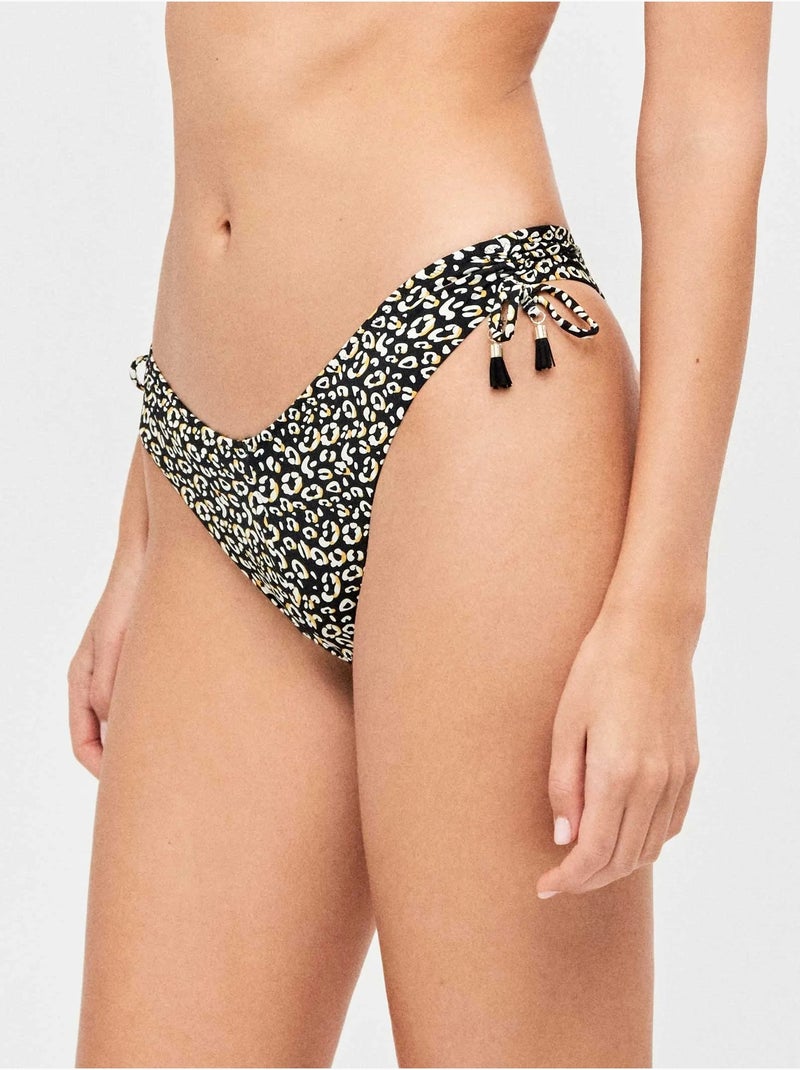 Culotte de bikini brésilien à la coupe en v Multicolore - Kiabi