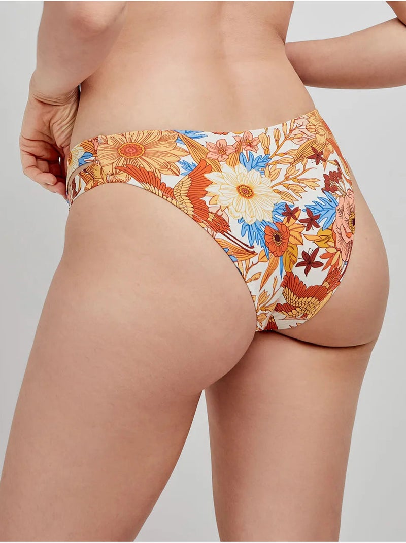 Culotte de bikini classique à imprimé floral rétro Multicolore - Kiabi