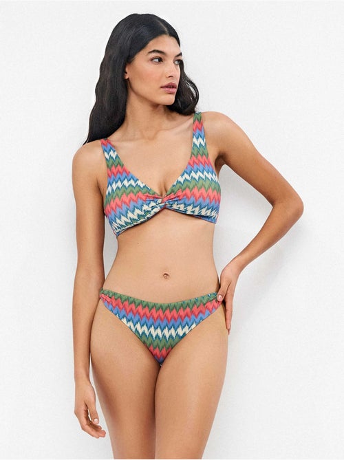 Culotte de bikini classique imprimé zig zag - Kiabi
