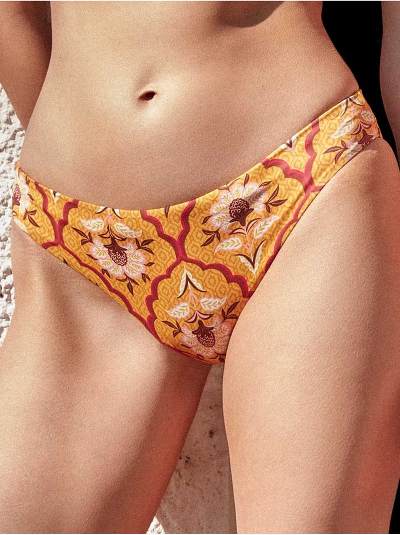 Culotte de bikini classique réversible en tissu imprimé Multicolore - Kiabi