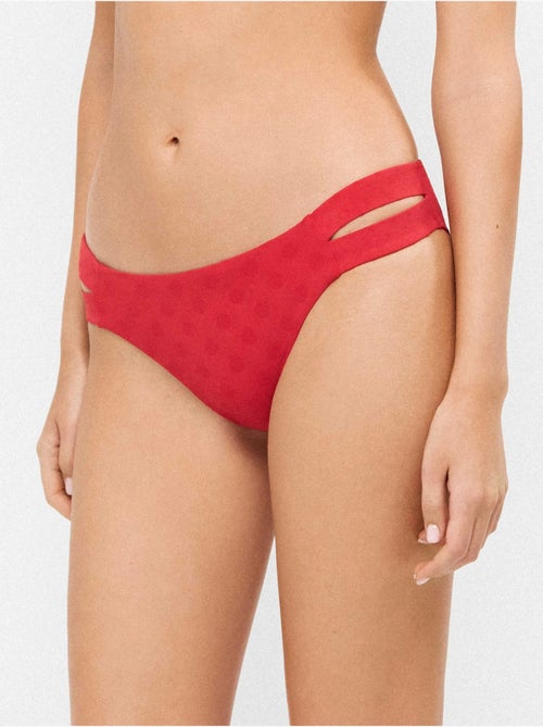 Culotte de bikini jacquard à pois - Kiabi