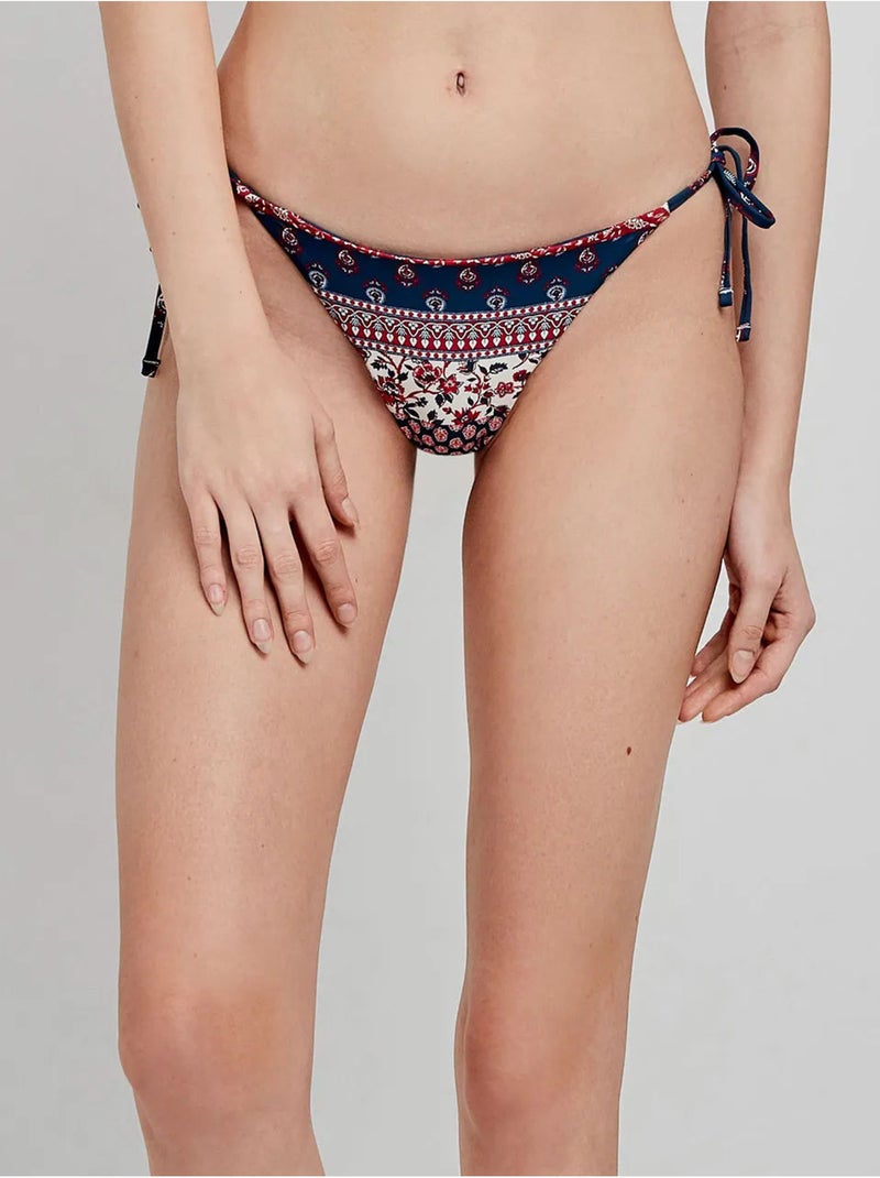 Culotte de bikini réversible avec lanières latérales Multicolore - Kiabi