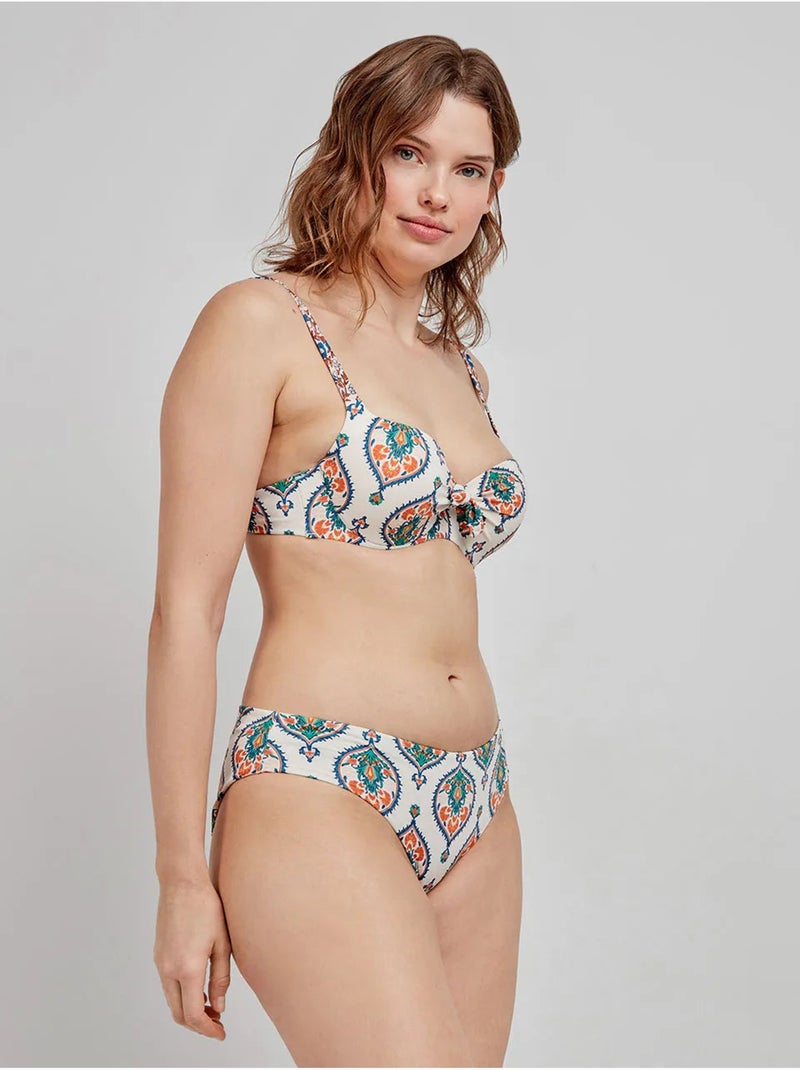 Culotte de bikini réversible en tissu imprimé Multicolore - Kiabi