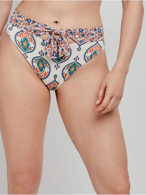 Culotte de bikini taille haute imprimé - Kiabi