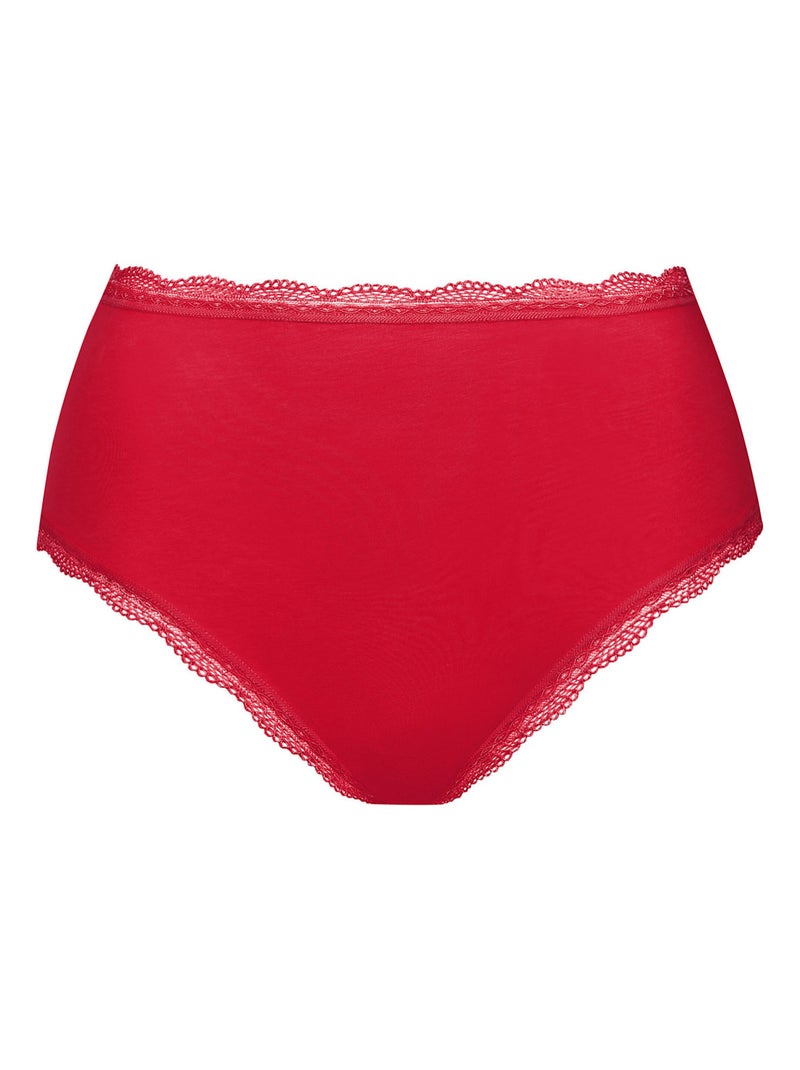 Culotte échancré taille haute everyday Rouge - Kiabi