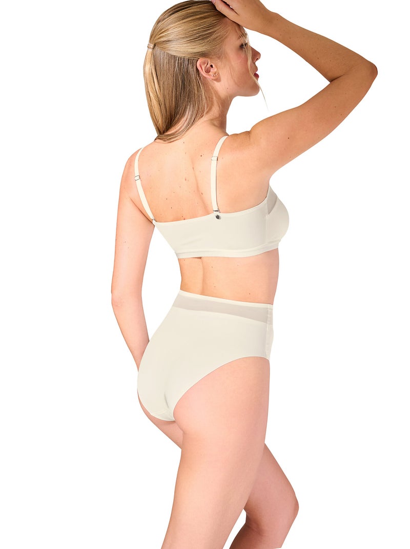 Culotte échancrée taille haute paris Ecru - Kiabi