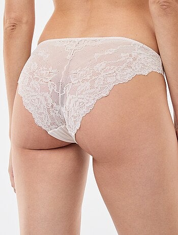 Culotte en dentelle avec fils dorés