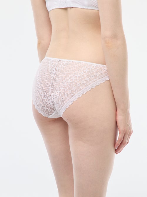 Culotte en dentelle - Kiabi