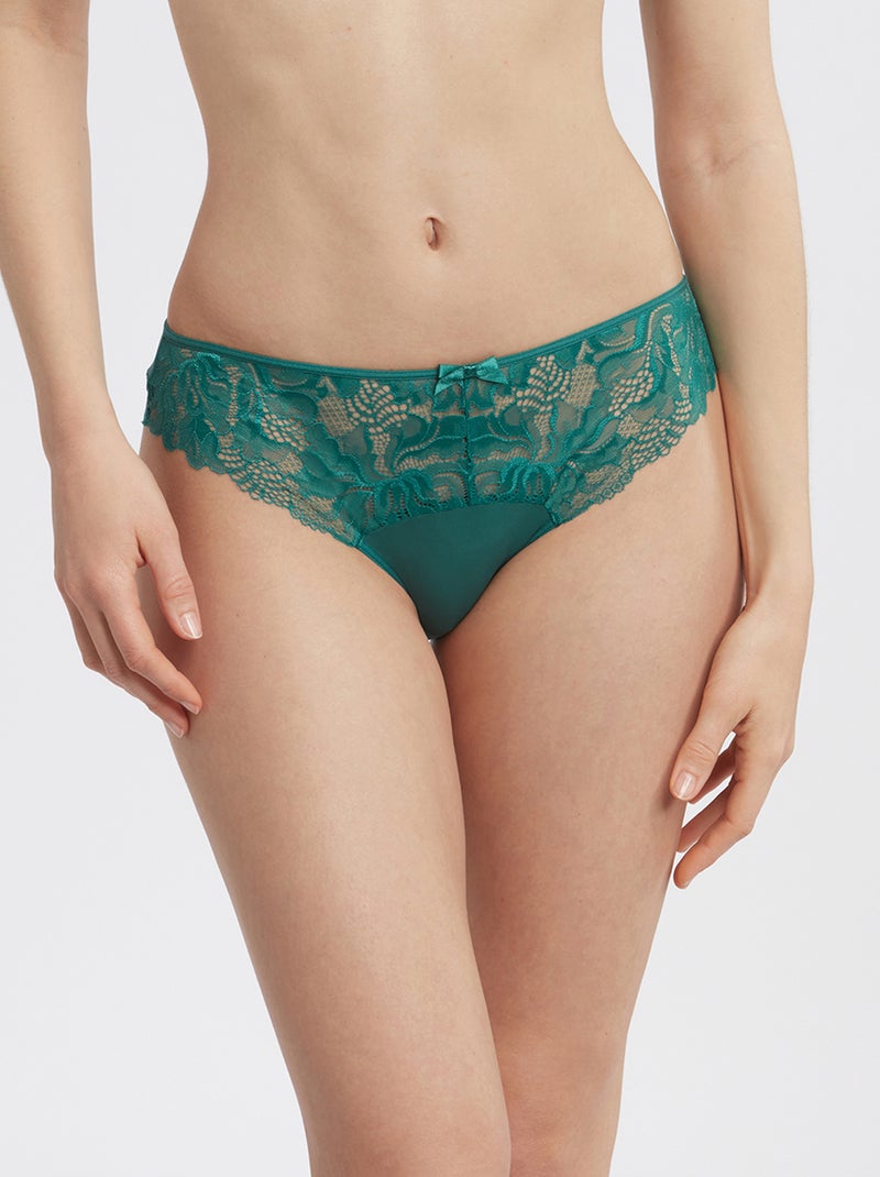 Dim Kiabi Culotte Femme Culotte En Dentelle 'Dim' Vert Femme Kiabi