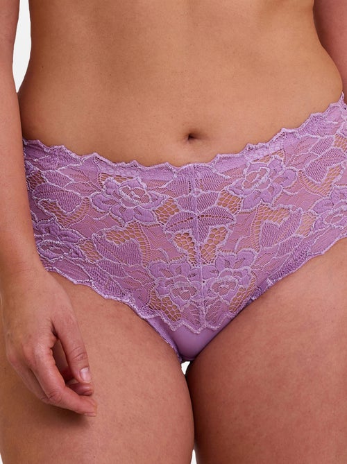 Culotte en dentelle et microfibre 'Arum' 'Sans complexe' - Kiabi