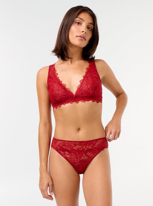 Culotte en dentelle pailletée - Kiabi