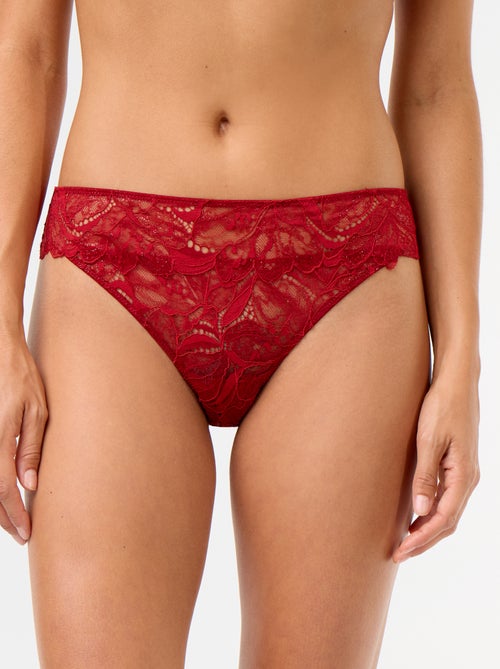 Culotte en dentelle pailletée - Kiabi