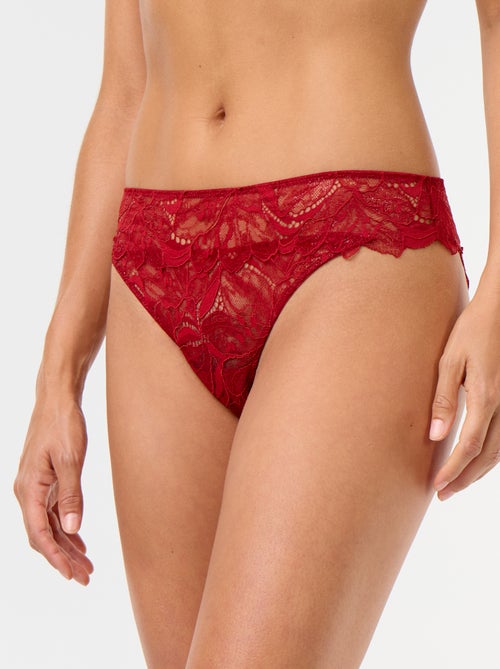 Culotte en dentelle pailletée - Kiabi