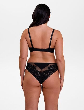 Culotte en dentelle, tulle et microfibre 'Sans complexe'