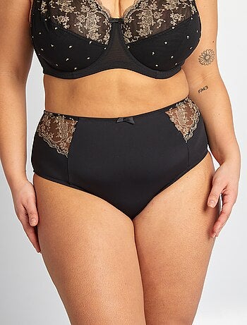 Culotte en microfibre avec broderies