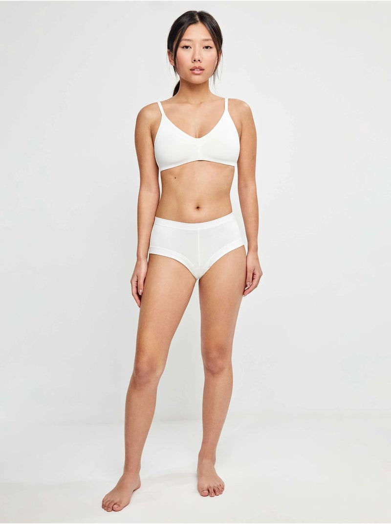 Culotte en microfibre Blanc - Kiabi