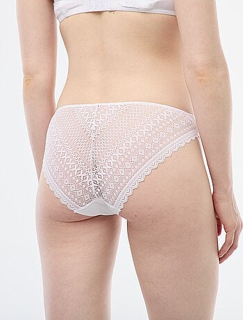 Culotte en microfibre et en dentelle